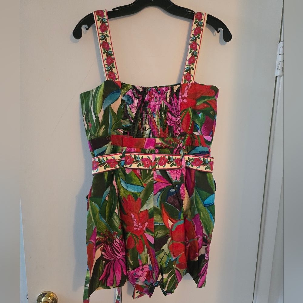 Farm Rio Linen Blend Romper - Picture 6 of 7
